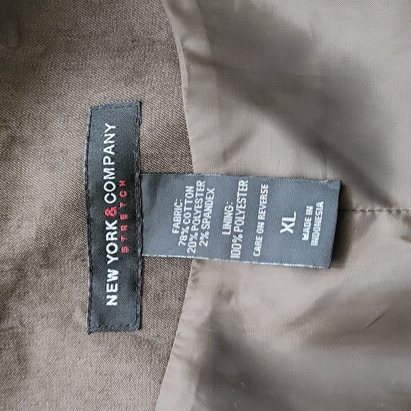 EUC like new New York Company women's brown double breast jacket coat XL - Picture 6 of 9